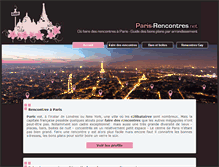 Tablet Screenshot of paris-rencontres.net